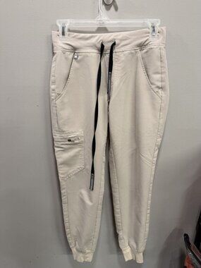 FIGS Women's XXS Scrub Pants Ivory Medical Uniform Pants Hospital Nurse